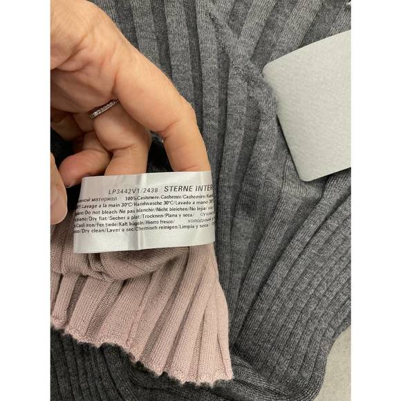 NEW LORENA ANTONIAZZI grey cashmere sweater in grey - Picture 4 of 4